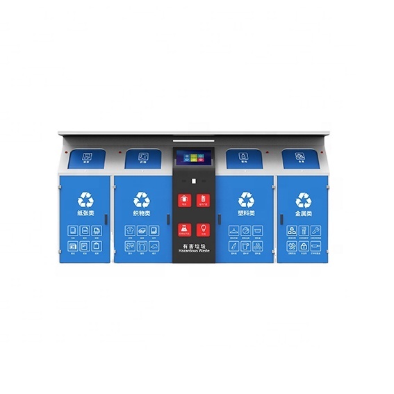 Face Recognition Automatic Weighing Outdoor Environmental Protection Smart Garbage Waste Sorting Bin