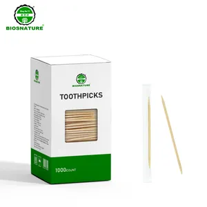 Biodegradable Bamboo Best Tooth Picks Natural Color Individually Packed The Toothpick