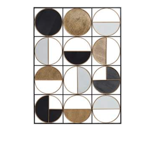 Ensemble de 2 pièces de décoration murale de feuilles métalliques argentées et dorées pour le salon, la chambre, la maison et le bureau. - Product Image 4