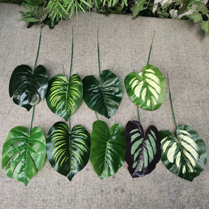Feuilles de Monstera artificielles Queyiyi, 10cm-30cm, décoration murale végétale durable, décoration de Pâques - Product Image 2