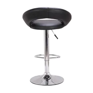 Bar Chair Design Hydraulic Lift Rod 360 Degree Rotation Leather White Upholstered Bar Stool