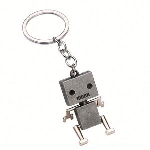 Porte-clés en métal robot dessin animé, créatif et mobile, petit cadeau, vente en gros - Product Image 5
