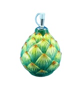 Bouteille d'huile en forme d'ananas en céramique peinte à la main