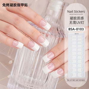 Pegatinas de Gel 3D para Uñas con Diseño Floral, Sin Necesidad de UV, Parches de Arte de Uñas Estilo Francés, Pegatinas Instantáneas de Manicura en Gel, Venta al Por Mayor - Product Image 2