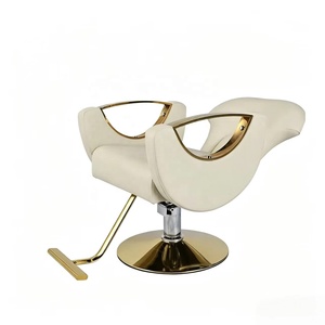 Fauteuil de Barbier Hydraulique Moderne, Chaise de Coiffure en Cuir PU Noir avec Base Métallique et Repose-Pieds Réglable, Mobilier de Salon Vintage - Product Image 4