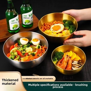 Best-Seller Eco-Friendly Aço Inoxidável Coreano Mixing <span class=keywords><strong>Bowl</strong></span> uma Saladeira Golden <span class=keywords><strong>Fruit</strong></span> para Restaurante Partes - Product Image 4