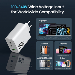 <span class=keywords><strong>Cargador</strong></span> Gan <span class=keywords><strong>de</strong></span> 100W para Teléfono Móvil y Portátil, USB C con PFC, Adaptador <span class=keywords><strong>de</strong></span> Carga Rápida <span class=keywords><strong>de</strong></span> Pared Portátil para <span class=keywords><strong>Samsung</strong></span> iPhone KC, <span class=keywords><strong>Cargador</strong></span> <span class=keywords><strong>de</strong></span> 100w Tipo C - Product Image 5