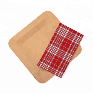 Assiettes carrées en bois de bouleau, plateau de service en bois naturel aux coins arrondis, biodégradable pour sushis, desserts, traiteur, vente en gros - Product Image 5
