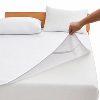 Housse de matelas imperméable en tissu éponge avec sangles de fixation pour les acheteurs de textiles de maison, emballage personnalisé