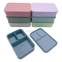 Boîte à bento en silicone personnalisée de qualité alimentaire, étanche et amovible, sans BPA, pour la vente en gros