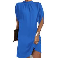 Nouvelle robe d'été pour femmes, tendance, col rond, manches chauve-souris, coupe ample