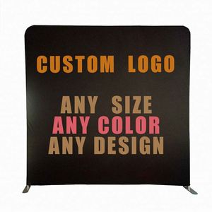 8Ft 10Ft Exhibition Event Tension Fabric Custom Pillow Case Cover Double Bar <b>Backdrop</b> <b>Stand</b> - Product Image 1