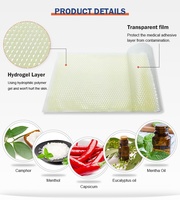 Échantillon gratuit de plâtre menthol naturel à base de plantes hydrogel auto-chauffant coloré pour adultes rhumatismes cou soulagement de la douleur Patch en gel