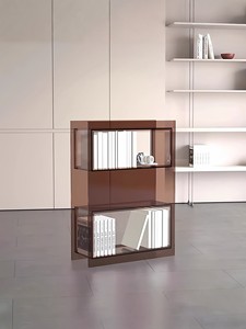 Acrylic Floor Bookshelf Storage Rack Living Room Furniture Simple Side 3-<b>Shelf</b> Anti-Tip Anti-Slip <b>Modern</b> Customized - Product Image 4