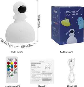 चिंता राहत सामग्री स्मार्ट लाइट प्यारा जानवर सिलिकॉन बच्चों के कमरे के बेडरूम के लिए रात का दीपक - Product Image 6