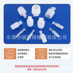 ปลั๊กซิลิโคนเฟอร์นันเดสแบบเกลียว ทนความร้อนสูง ป้องกันฝุ่น ปิดผนึกอย่างแน่นหนา - Product Image 1