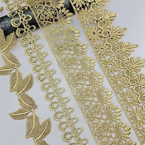 Ren Vàng Phụ Kiện Trang Trí Cô Dâu Tự Làm Hai Bên Ren Viền - Product Image 3