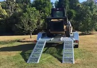Remorque Mini-Excavatrice à Essieux Tandem 8x4 Robuste Galvanisée à Chaud, Capacité de Charge de 3000 kg