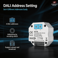 Variateur de lumière à 4 boutons DALI DA-4S