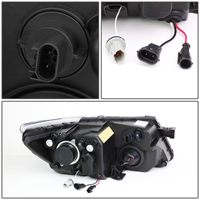Kit de phares à LED avec boîtier chromé pour Dodge Journey 2009-2020 Halo DRL, clignotant, projecteur
