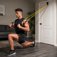 Juego de Bandas de Resistencia TPE con Logotipo Personalizado, Sin Látex, 5 Niveles de Elasticidad, para Ejercicios de Yoga y Fitness, Venta al Por Mayor, OEM