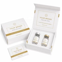 Boîte d'emballage personnalisée de luxe magnétique pour flacons de médicaments, portable, avec deux flacons en verre, boîte cadeau pharmaceutique rigide avec insert en EVA, OEM