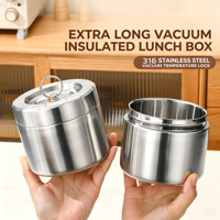 Boîte à lunch thermique en acier inoxydable 304, récipient alimentaire hermétique, compartiment double couche, boîte bento, compatible micro-ondes, boîte portable