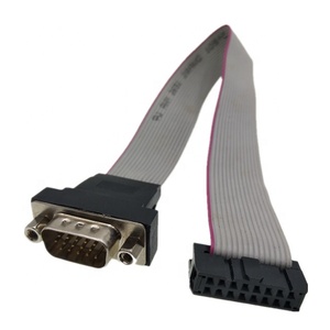 OEM ODM 2,54mm 2x8P IDC a 15P HDB DVI VGA hombre UL2651 AWG28 plana cable de cinta de la Asamblea - Product Image 1