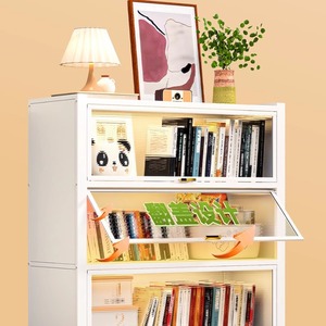 Bibliothèque en acier anti-poussière Iyanen avec portes, armoire de rangement sur pied à 5 niveaux pour bureau - Product Image 3