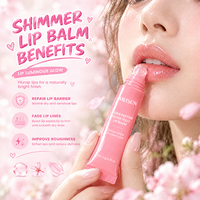 Baume à lèvres brillant au peptide PDRN pour femmes, soin quotidien des lèvres, hydratant, repulpant, réparation de nuit, beurre de karité, OEM