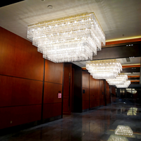 Luminaires suspendus en fer doré LED personnalisés et lustres en verre pour villa, installation facile, grande taille, garantie de 2 ans