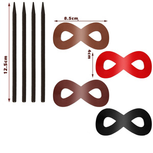 Barrette française personnalisable en cuir PU avec épingle coulissante en forme de 8, accessoires pour queues de cheval souples et <span class=keywords><strong>cheveux</strong></span> <span class=keywords><strong>fins</strong></span> - Product Image 2