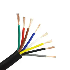 CCC Certified RVV 2-3 Core 0.75mm-2.5mm 300/500V Stranded Copper PVC Insulation PVC Jacket Flexible Electrical Building Wire