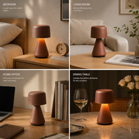 Lampe de table sans fil moderne pour hôtel, lampe de bureau portable à LED rechargeable, commande tactile, lumière chaude à intensité variable 3000K, mini lampe de table