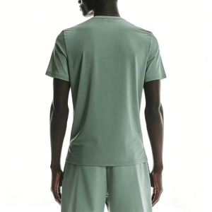 Ensemble T-shirt et short personnalisés avec logo brodé, vêtements d'entraînement en nylon et élasthanne, impression sérigraphique, ensemble deux pièces, coupe ajustée, <span class=keywords><strong>tenue</strong></span> <span class=keywords><strong>de</strong></span> <span class=keywords><strong>sport</strong></span> pour <span class=keywords><strong>homme</strong></span> - Product Image 4