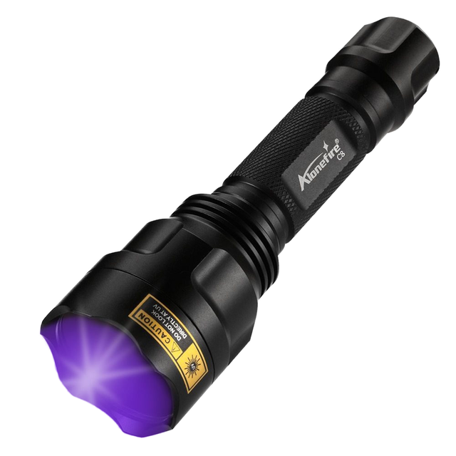 Alonefire C8 Industrial UV LED Flashlight 365nm Ultraviolet Pet Urine Bug Detector USB Rechargeable Aluminum IP65 Waterproof