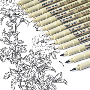 Sa740 cho sipa Micro Pen Set không thể xóa nhòa mực đen sơn vĩnh viễn kim loại tốt lót cho Tạp Chí nghệ thuật đánh dấu viết trên giấy - Product Image 2