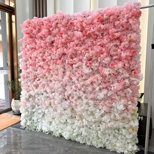 Tùy Chỉnh <span class=keywords><strong>3D</strong></span> Màu Hồng Hoa Tấm Gradient Nhân Tạo Tăng Hoa Tường Cho Đám Cưới Sinh Nhật Tổ Chức Sự Kiện Đảng Phông Nền - Product Image 3