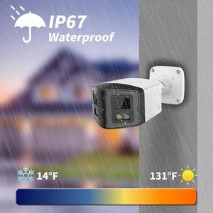 ColorVu 8MP 4K HD POE弾丸防犯カメラHikプロトコル双方向オーディオ180超ワイドビュー破壊防止ネットワークカメラCCTV - Product Image 6