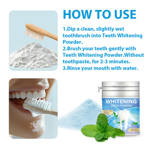 Logotipo personalizado Cuidado bucal Menta Sabor Blanqueador de dientes Cuidado dental <span class=keywords><strong>V34</strong></span> Polvo blanqueador de dientes - Product Image 5