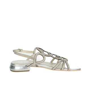 Sandali bassi da donna K-9481 di tendenza alla moda in stile grigio con chiusura lacci leggera e soletta in TPR antiscivolo - Product Image 4