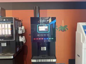 Distributeur automatique d'espresso commercial avec écran tactile 17 pouces, fonction de nettoyage automatique, paiement mobile par QR, distributeur de gobelets, café frais - Product Image 2