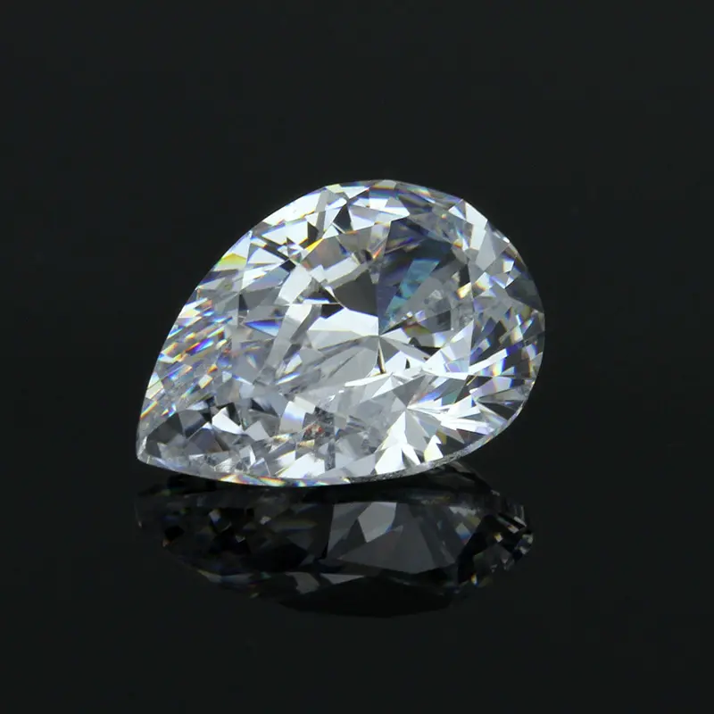 Putih 8a kubik zirkonia massal batu bijoux longgar berlian perhiasan zirconia kubik cz batu lab berlian untuk membuat perhiasan