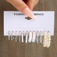Nouvelle déclaration à la mode plaqué or géométrique boucles d'oreilles ensemble perle bijoux pour femmes fête luxe Crustal pierre boucles d'oreilles ensemble