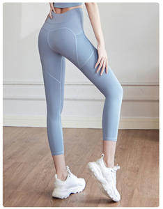 Women's Eco-Friendly Yoga Leggings with Pockets Solid Pattern <strong>Jeggings</strong> for Sports Workouts Factory Price Wholesale - Product Image 3