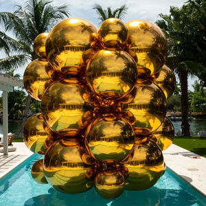 ลูกโป่งเป่าลมพีวีซีทรงกลมลอยสีทองสำหรับงานปาร์ตี้ในโรงเรียนงานเลี้ยงสังสรรค์สำหรับงานแต่งงาน - Product Image 5