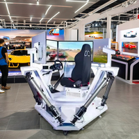 Máquina de Realidad Virtual Inmersiva con Simulador de Carreras de Autos de 6DOF y Tres Pantallas, Operada por Monedas, Venta al por Mayor de Fábrica