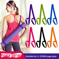 Tali Matras Yoga Katun Murni dengan Tali Pengikat Elastis untuk Penyimpanan dan Pengikat Bahu untuk Wanita