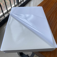 Papier autocollant en vinyle PET A4 imprimable par flexographie, imperméable, pour imprimante laser, forme découpée sur mesure, épaisseur 50 µm, pour produits d'épicerie