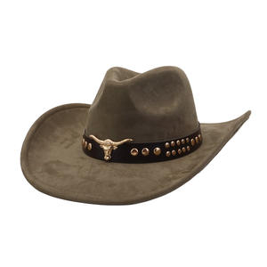 2025 nuevo sombrero de vaquero de gamuza banda para la Cabeza de Vaca Otoño <span class=keywords><strong>Invierno</strong></span> hombres mujeres colorido fiesta Jazz sombrero - Product Image 6